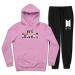 Earlean Youth Pullover Hoodies and Sweatpants 2 Piece Outfit Set Jogging Tracksuit Sweatshirt Set Small A3pink