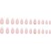 Justotry 24 Pcs Beige French Press on Stiletto False Nails with Jewels - Medium Length | Nail Glue and Almond Stick On Included | Fake Nails for Women - Buy Online on GoSupps.com