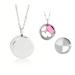 Round Pill Locket Necklace Secure Closure Pill Box Jewelry Holder for Nitro Heart Emergency Medication Photo Medicine or Keepsake 26" (Silver)