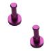 Zerodeko Metal Coat Hanger 2pcs Metal Clothes Hanger Black Robe Towel Hook Backpack Hooks for Wall Hat Towel Rack mediumx2pcs Purplex2pcs