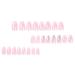Foccna French Tip Press-On Nails - Medium Gradient Glossy Pink Coffin Nail Tips with Bling | 24PCS Artificial Manicure for Women & Girls - Buy Online on GoSupps.com