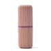 Digjobk toothbrush cup Portable Travel Wash Set Toothpaste Shampoo Storage Bottle Bathroom Multifunction Creative Travel Cup Toothbrush Organizer Box (Color: Pink)