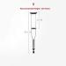 Crutches for Adults Underarm Axillary Cane Crutch Aluminum Adjustable axillary Adults and Children Elderly Thickened Fracture Double Crutches Walker Great for Travel or Work (Size : L Innovate - Buy Online on GoSupps.com