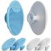 Silicone Facial Scrubber - Gentle Exfoliator for Sensitive Skin | Cleansing Brush with Soft Bristles - 4 Pack (2 Blue 2 White) - Removes Blackheads & Whiteheads - Buy Online on GoSupps.com