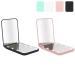 Milishow Compact Mirror with LED Light,1x/3x Magnifying Mirror,2 Pack Lighted Travel Mirror for Purse,Handbag,Pocket,Handheld 2-Sided Makeup Mirror (Black+Pink)