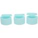 Leakproof Silicone Cream Jars Travel Set with Sealed Lids Spoon for Toiletries Refillable Containers for Hair Clips Pills - Blue - Buy Online on GoSupps.com