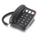 Ringtone Landline Phone for Elderly Big Button Fixed Home Phone with Amplified Sound and Easy-to-Read Display TCF2300 Senior Telephone Landline Phone Large Button Loudspeaker Phone for Black