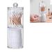 Cosmetic Bag ZQ Transparent Round Plastic Cosmetic Box Cotton Swab Cotton Pads Combined Storage Box