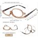 Bavooty Makeup Reading Glasses - Rotatable Single Lens Presbyopia & Hyperopia Solutions for Women - Brown 2.00 - Buy Online on GoSupps.com