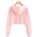 Girls 2 Piece Outfit Set - Crop Top Hoodie & Sweatpants B-pink 9-10 Years | Cute Long Sleeve Fashion - Buy Online on GoSupps.com