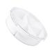 Zerodeko Dried Fruit Plate Lunchbox Nuts Tray Meal Plan Containers Ceramic Clear Snack Container Japan Candy 26X7.5CM White