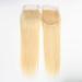 SeraphicWig Swiss Lace Top Closure 4"x4" Long Length 18" Brazilian Virgin Human Hair Lace Closure With Baby Hair Silky Straight Honey Blonde Colour #613 Free Part