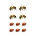 SanerLian Bee Ladybug Temporary Tattoo Stickers - Set of 12 | Waterproof Cartoon Fake Tattoos for Kids | Ideal for Hand, Arm, Party Favors - Buy Online on GoSupps.com