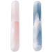 Toothbrushes case toothbrush cover 2 PCs portable toothbrush container environmentally friendly transparent candy -colored toothbrushes cover case for travel in the free camping family school business trip