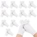 Newofview 12 pairs white cotton gloves moisturizing gloves cotton gloves for moisturizing cosmetics hand spa treatment inspection serving handsc