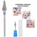 Lyrlody Nail Drill - Professional Conical Tungsten Steel Tip for Manicure Pedicure Gel & Acrylic Nail Art - Medium Grained (Blue Label) - Buy Online on GoSupps.com