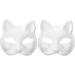 Buy Abaodam Japanese Kitsune Fox Masks - Unpainted DIY Half-Face Cat Cosplay Masks | International Shipping Available - Buy Online on GoSupps.com