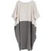Quealent Women's Baggy House Dress Plus Size with Pockets | O-Neck Short Sleeves Casual Loose Cotton Vintage Dress in Gray - Buy Online on GoSupps.com