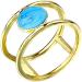 18K Gold Filled Turquoise Anniversary Ring - Women's Fashion Jewelry Gift - Buy Online on GoSupps.com