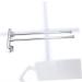 Alipis Stainless Steel Pendant Double Bath Towel Holder Tower Holder Arm Swing No Punching to Rotate Silver Medium - Buy Online on GoSupps.com