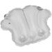 White Vinyl Shell-Shaped Spa Bath Pillow - Luxurious Comfort for Ultimate Relaxation - Buy Online on GoSupps.com