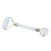 Verdant Touch Artificial Jade Roller Artificial Jade Double Head Face Eyes Neck Massager Anti-Aging Beauty Roller Tool White