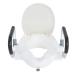 10cm Raised Toilet Seat with Removable Padded Armrests - White Anatomic Design with Fixing System - Buy Online on GoSupps.com