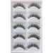 YOUNG False Eyelashes 5 Pairs 3D Eyelashes Artificial Mink Hair Eye Lashes Natural Black Long for Makeup Eyelasches (AMX14)