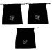 SOESFOUFU 3 Pcs Hair Dryer Storage Bag Hair Dryer Bags Travel Bag Portable Hair Dryer Purse Black Flannel