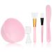 Facial Mask Mixing Bowl Set, DIY Silicone Facial Mask Mixing Tool Kits with Mask Bowl Brushes Stick Spatula