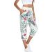 MISS MOLY Women's Loose Cropped Capris Cargo Joggers Pants Harem Sweatpants Stylish Soft Casual with Pockets Floral Print-3 Medium