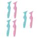 DOITOOL 6 Pcs Silicone Beauty Ruler Silicone Molds Eyeliner Guard Shield Eyeshadow Stencils Aid Bevel Seal
