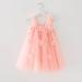 PythJooh Baby Girl Tulle Dress - Sleeveless Butterfly Wings Tutu Princess Dress for Toddler Girl, Daisy Stars Sundress, 3-4 Years, Pink - Buy Online on GoSupps.com