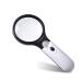 Magnifying Glass Led Lighted Magnifier for Handheld Reading at Night 10X High Definition Optical Lens for & Hobby Observation Black Lofty Ambition
