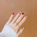 Temperament to Enhance The Nail Patch Hand-Customized Wearing Nail Art Little Red Book with Cow Pattern Gold and White Detachable Nail Patch Fake Nails Nail Patch (10-Piece Pack) (Size : XS) - Buy Online on GoSupps.com