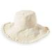 HZEYN Bucket Hats for Women Wide Brim Summer Travel Packable Cotton Bucket Beach Sun Hat UPF 50+ Beige