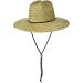 BROOKLYN ATHLETICS Mens Classic Straw Sun Beach Hat - Wide Brim One Size Beige