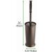 mDesign Hyde Collection Toilet Bowl Brush and Holder - Modern Bronze Bathroom Scrubber for Deep Cleaning - Space Saving Design - Buy Online on GoSupps.com
