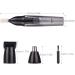 3 in 1 Rechargeable Ear Nose & Eyebrow Hair Trimmer - Professional Electric Facial Hair Remover Waterproof Unisex - Buy Online on GoSupps.com