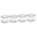 POPETPOP 4pcs nail art crystal cup nail monomer liquid nail brush holder tools liquid monomer nail tools for nail art multi-function nail dish hand use crystal glass transparent plate 5.5x5.5cmx4pcs Transparentx4pcs