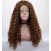 Sunnybluee Fantasy Beauty Black Water Wave Synthetic Lace Front Wig Heat Resistant Loose Curly Half Hand Tied Front Wigs with Baby Hair #30