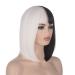 Half Black Half White Bob Wig for Women - Atayou 13 Straight Cosplay & Halloween Costume Hair - Buy Online on GoSupps.com