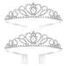 FRCOLOR Crystal Crowns and Tiaras 2 Pack Tiara Crown Elegant Girls Princess Crown with Combs for Birthday Bridal Wedding Party Bridesmaid Prom Pageant
