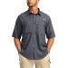 Men's Fishing Shirts with Zipper Pockets UPF 50+ Lightweight Cool Short Sleeve Button Down Shirts for Men Casual Hiking Dark Grey X-Large