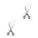 Beavorty 2pcs Dolphin Scraping Board Tools Walker Face Massage Roller Eye Manual Roller for Lady Facial Rollers Face Roller Facial Massaging Tool Stainless Steel Woman Double Head Massager 11.40X4.70X3.00CMx2pcs Silverx2pcs