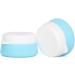 Solustre 3PC Silicone Cosmetic Containers - Travel Lotion Bottles for Creams | 20ml Sample Glasses with Densely Sealed Lids - Buy Online on GoSupps.com