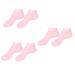 minkissy 3 Pairs Sock Spa Soften Skin Soles Moisturizer Spa Stocking Moisturizing Gel Booties Skin Protect Soles Moisturizing Foot Silicone Gel Foot Skin Sole Pad Sebs Pink Lotion Women's