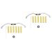 Hemoton 2 pcs Level Mapping Professional Ruler Premium Measuring Metal Eyebrow Marker Shaper Horizontal mediumx2pcs Silverx2pcs