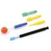 ARK Z-Vibe Vibrator plastic in the Basic Set with 5 attachments including ATC care instructions-introduction to the ARK Z-Vibe oral stimulator sensory vocalization in the mouth for language problems (black)