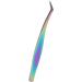 Buy Colorful Stainless Steel Eyelash Tweezers - Professional Short Sloping Tweezers for Beauty Salons | Comfort & Precision for Eyelash Extensions - Buy Online on GoSupps.com